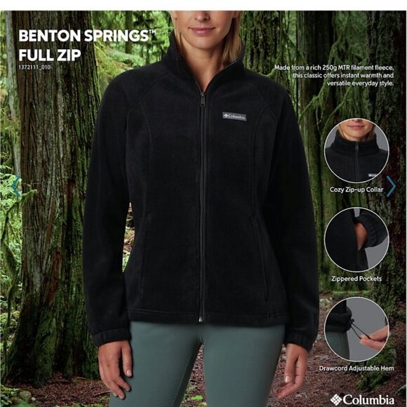 Columbia Ladies Zip Ip Jacket Sweatshirt Med - Picture 3 of 13